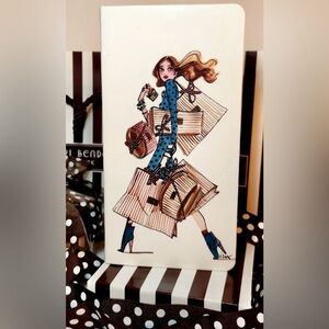UNUSED HENRI BENDEL LINED BLANK JOURNAL/NOTEBOOK 
“SHOPPING BENDEL GIRL”💃👛🛍️🛍️